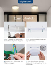 620LM Bright Cool White 6500K Ceiling Light for Small Spaces